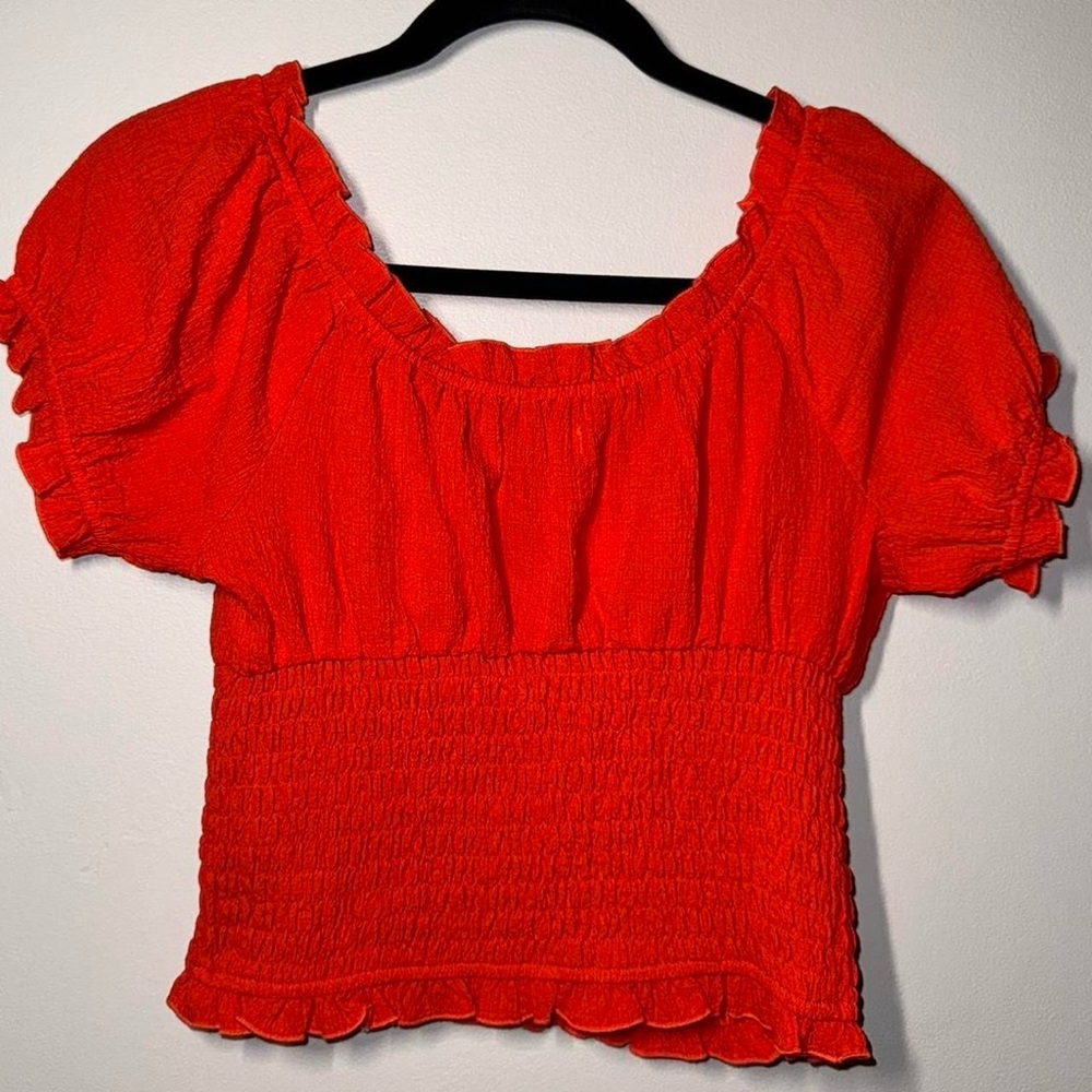 Urban Outfitters Red Ruffle Blouse - Picture 3 of 3